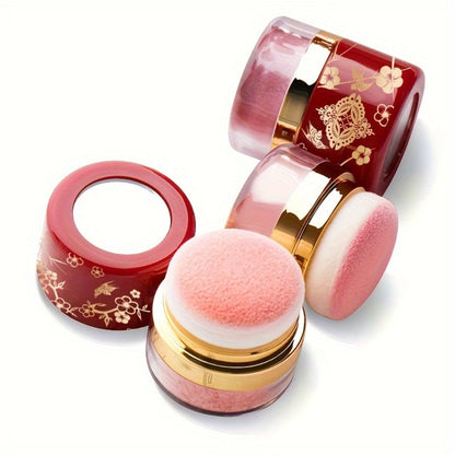 Powder Blush Set 3 Colors with Pearl Powder Rose Oil & Squalane Formula — Natural Glow Lightweight Buildable Cheek Color for All Skin Tones Easy Blend