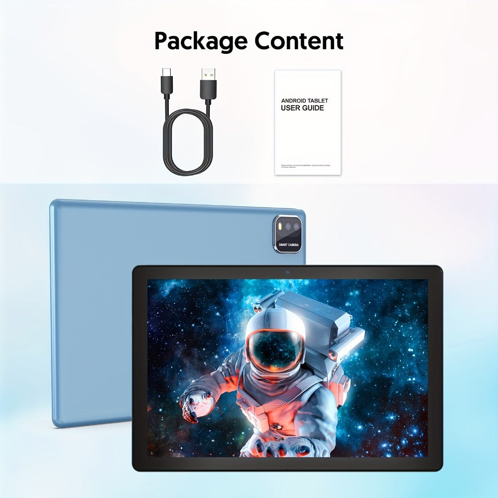 Android Tablet 10-Inch 2-in-1 with Android 15, 6000mAh Battery and Keyboard or Case Configurations