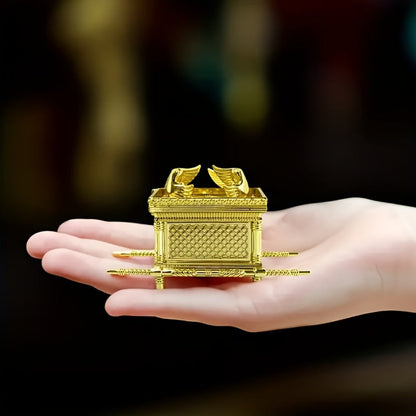 Ark of the Covenant Tabletop Figurine in Medium or Large Sizes with One- or Two-Piece Gold-Tone Options