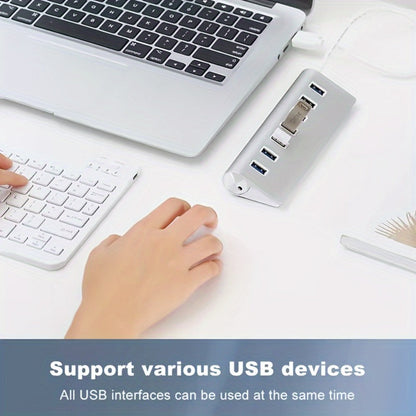 7-Port USB 3.0 Hub 5Gbps Data Splitter for Office, PC, Laptop, MacBook – High-Speed USB Expander with Individual Port Extension, Plug and Play, No Driver Needed
