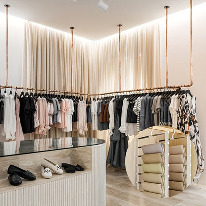 Foldable Multi-Layer Pants Hangers in Four- or Eight-Piece White Sets for Jeans, Scarves and Trousers
