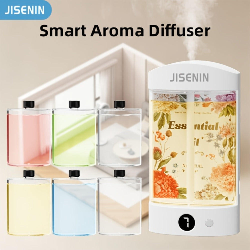 Mini Aroma Diffuser & Humidifier 2-in-1 Portable USB Rechargeable, 7-Level Timer, Silent Operation