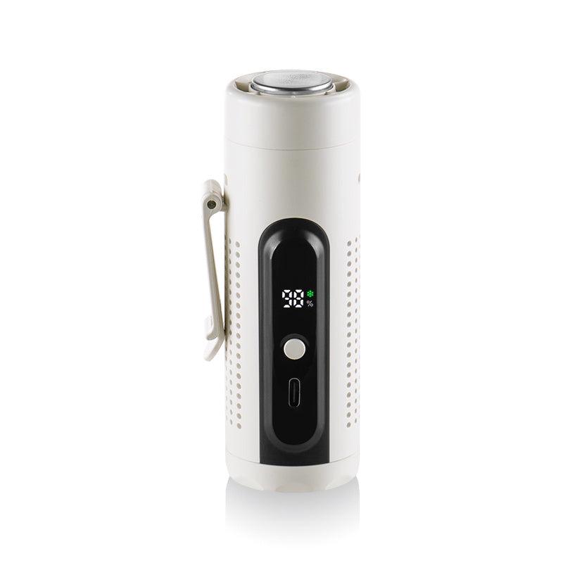Handheld Fan with Metal Contact Plate, Five Speeds, 20,000 RPM Label, Type-C Charging and Display