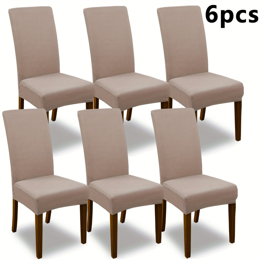 Chair Cover Set of 4 or 6 Stretch Jacquard Dining Slipcovers in Nine Available Color Choices