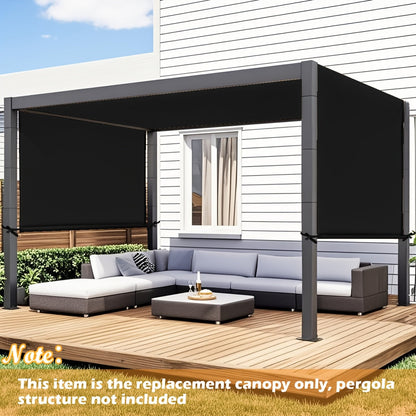 Retractable Pergola Replacement Canopy Cover, 105-Inch Width with Eight Colors and Three Length Options