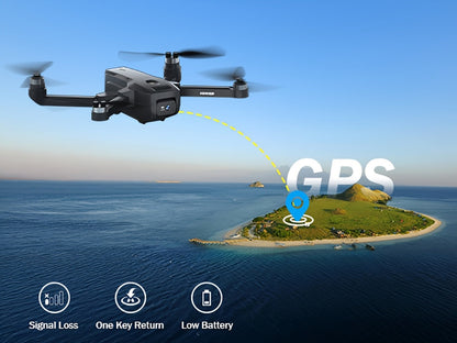 GPS Follow Me Drone Under 250g 4.5 Inch LCD Screen Camera Drone Auto Return Gesture Flight Brushless Motor Altitude Hold 3 Speed Modes 32G SD Card | Adult Beginner Drone Gift for Teens