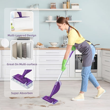 WetJet-Style White Disposable Mop Pad Refills in 30-, 60-, 80- or 120-Count Packs without Pole