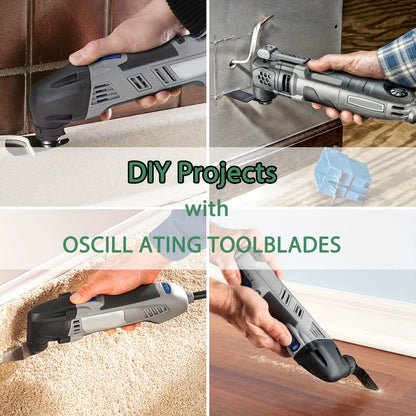 Oscillating Tool Blade Kit 98PCS Multi Tool Blades with Sanding Pads Sandpaper for Cutting Wood Plastic Metal Nails PVC Drywall Fits Most Oscillating Tool Models Universal