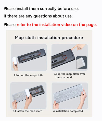 Flat Mop and Bucket System with Washable Reusable Microfiber Pads Dual Bucket Wringer Wet Dry Floor Mop for Hardwood Tile Marble Wall Cleaning Stainless Steel Handle 12.99in or 15.74in Mop Head