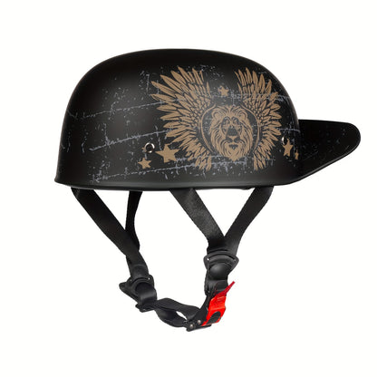 Half Face Motorcycle Helmet Retro Style – Lightweight Classic Half Shell Helmet for Men & Women, Sizes M / L / XL, Styles 7 / CHIBANG / SHIZI / FLH, Crown Racing