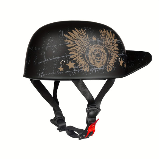 Half Face Motorcycle Helmet Retro Style – Lightweight Classic Half Shell Helmet for Men & Women, Sizes M / L / XL, Styles 7 / CHIBANG / SHIZI / FLH, Crown Racing