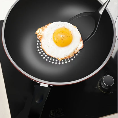 German Diamond Non-Stick Stir Fry Pan - Rice Stone Coating Smokeless Flat Bottom Wok for Induction Cooker Gas Stove, Multi-Purpose Household Frying Pan