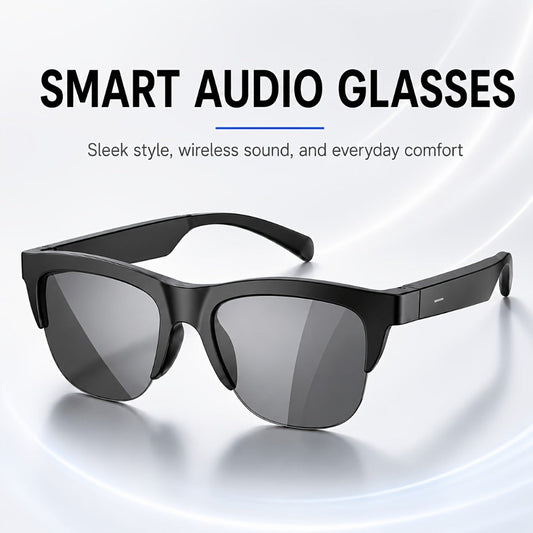 Smart Audio Glasses Open Ear Wireless HD Immersive Sound – Lightweight Eyeglasses with Built-In Mic Hands-Free Calling Music for Cycling Running Driving Outdoor Sports iOS Android