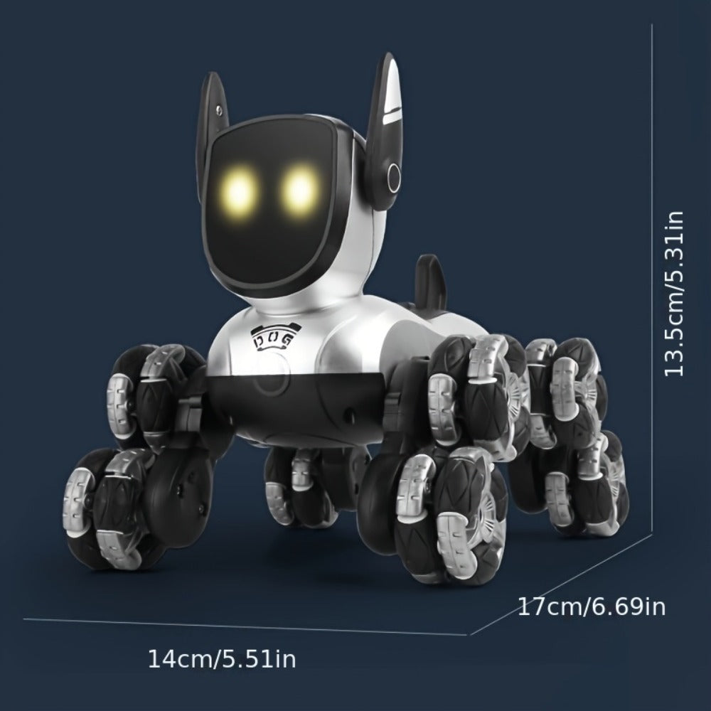 Robot Dog Toy for Kids – RC Smart Interactive Electronic Pet with Remote Control, Music & Action Show, Stunt Moves, Rechargeable STEM Gift for Boys & Girls Ages 3 4 5 6 8, Birthday Christmas Halloween
