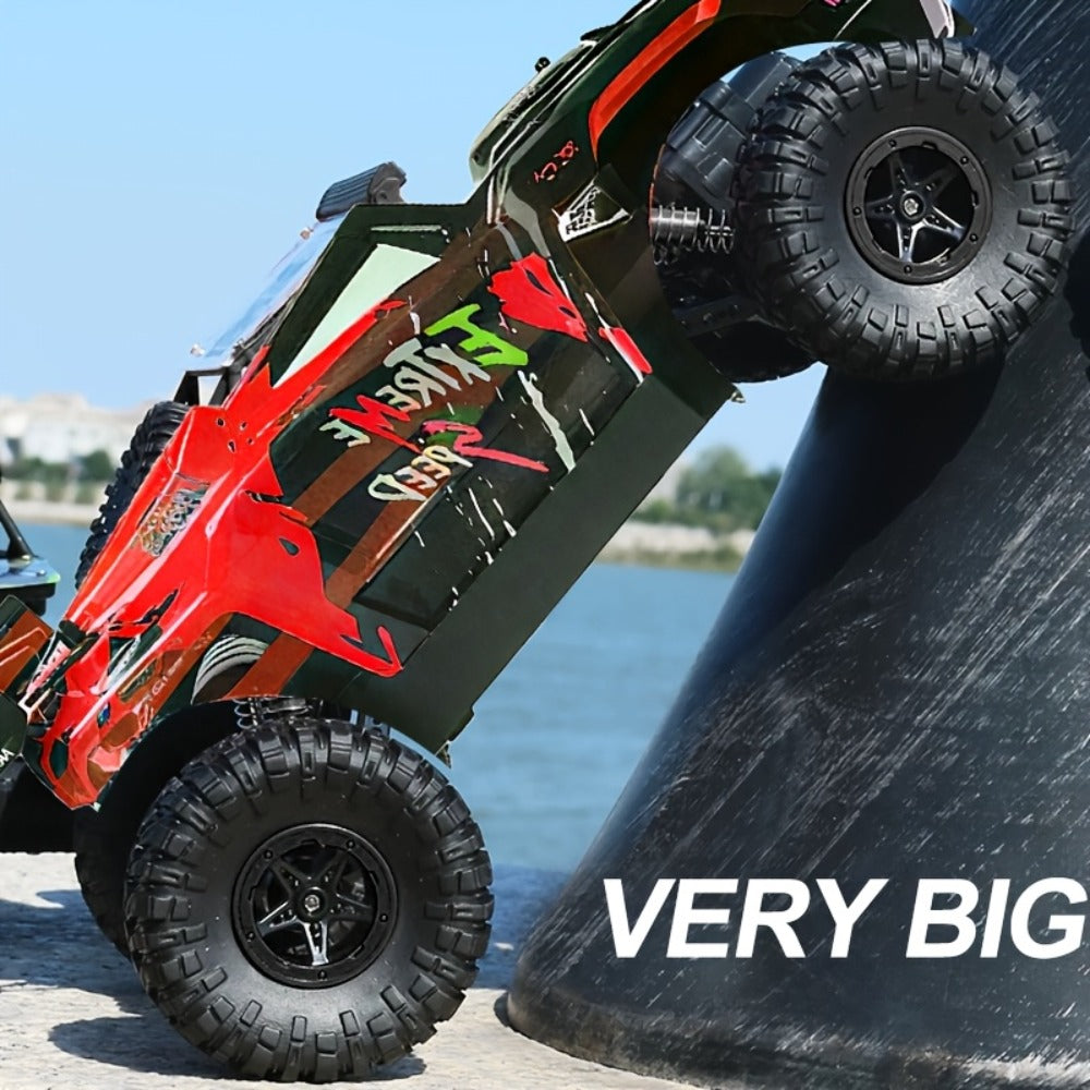 Remote Control Car, 4WD Climbing and Drift Truck with Full-Proportional Control, Mixed Color Body and Large Tires