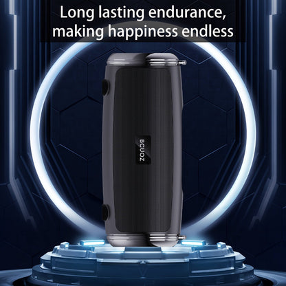 Portable Bluetooth Speaker BCUOZ with 3D Stereo Configuration, TWS, Hands-Free Calls, FM, AUX, USB and TF