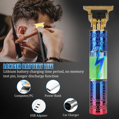 Hair Clipper Cordless T-Blade Trimmer with Four Guide Combs, 800mAh Battery and 120-Minute Listed Runtime