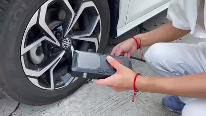 Portable Car Jump Starter 10000A – 9-in-1 Battery Booster with 350PSI Tire Inflator, LED Light, USB-C Fast Charging, Power Bank for 12V Gas & Diesel Vehicles, Emergency Car Tool