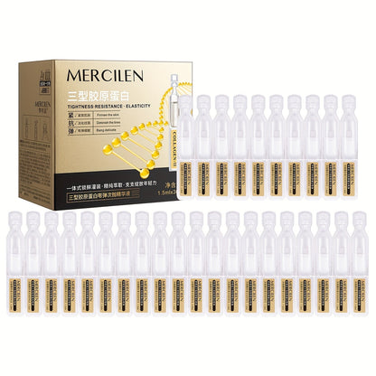 Face Serum Mercilen Plant Squalane and Collagen Type III Ampoule Box with 1.52oz Listed Quantity