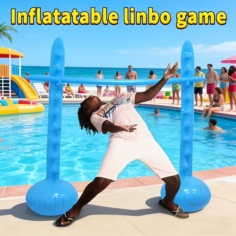 Inflatable Limbo Game Set for Adults & Kids – Fun Party Outdoor Lawn Game with Sturdy Stand, Ideal for Family Events, BBQ, Beach & Group Gatherings