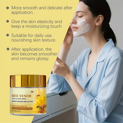 Face Cream Bee Venom and Collagen Two-Bottle Set for Morning and Evening Moisturizing Care