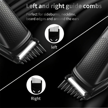 Beard Trimmer for Men - Professional Hair Clipper Electric Razor Zero Gapped T-Blade Edger Liner Cordless Rechargeable Mustache Trimmer Grooming Kit for Body Face Neck Black