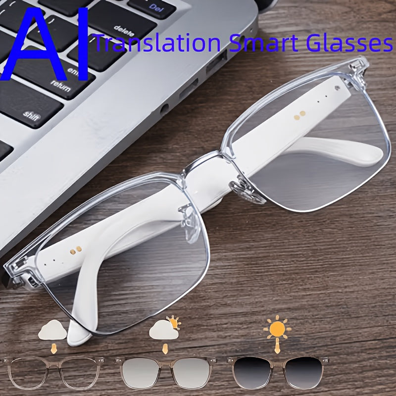 Smart Glasses Translation Eyewear with 160 Listed Languages, Open-Ear Audio and Four Frame Options