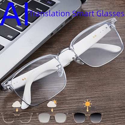 Smart Glasses Translation Eyewear with 160 Listed Languages, Open-Ear Audio and Four Frame Options