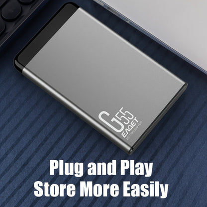 Slim 500GB Portable Hard Drive with USB 3.0 Connection, EAGET G55 Metal-Shell Label and 2.5-Inch Format