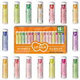 16 scented lip balm set