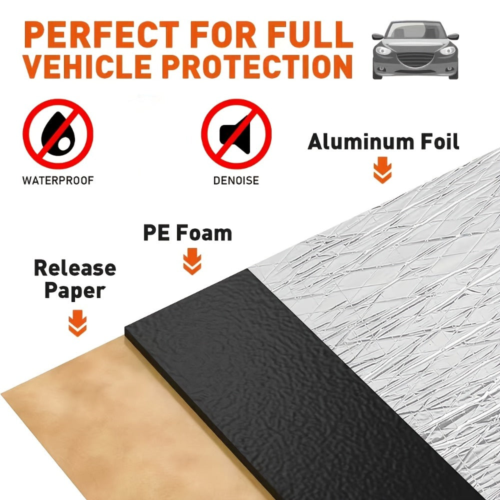 Sound Deadening Mat 60"x40" 275Mil 7mm Self-Adhesive Thermal Insulation – Car Sound Deadener for Hood Door Trunk Floor Firewall Truck Van RV