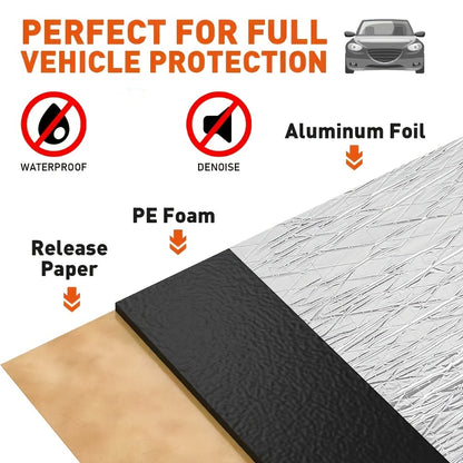 Sound Deadening Mat 60"x40" 275Mil 7mm Self-Adhesive Thermal Insulation – Car Sound Deadener for Hood Door Trunk Floor Firewall Truck Van RV