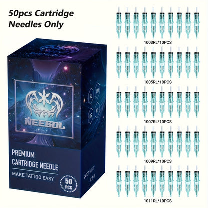 Tattoo Cartridge Needles Disposable 20/50pcs - Standard Round Liner RL & Round Magnum RM Mixed Sizes