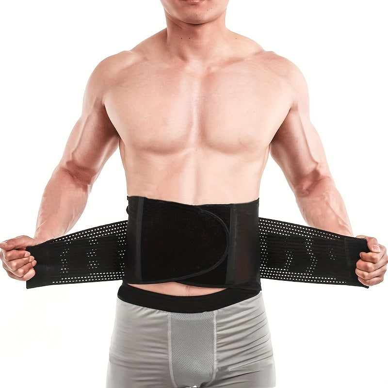 Adjustable Weightlifting Support Belt with Breathable Polyester and S, M or L Size Options