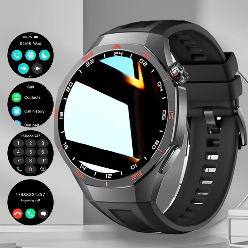 Round Smartwatch 2.01" Extra Large Screen with Wireless Calling, 100+ Sport Modes, Sleep Monitor Heart Rate, Built-in Games Weather Calculator Pedometer, Unisex Smart Watch for Men Women – Black Silver 5 Styles