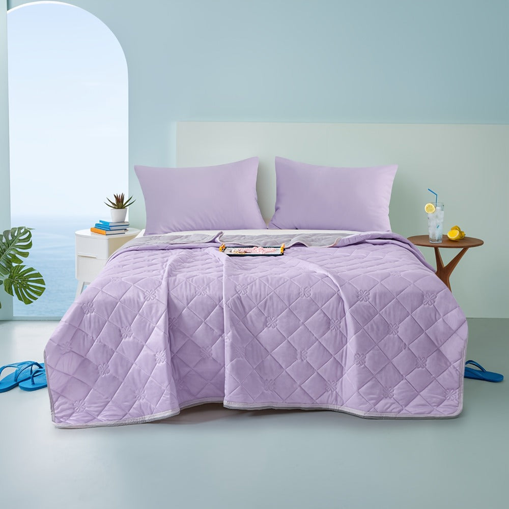 Embossed Diamond-Pattern Summer Blanket in Six Colors with Throw, Twin and Full Size Labels