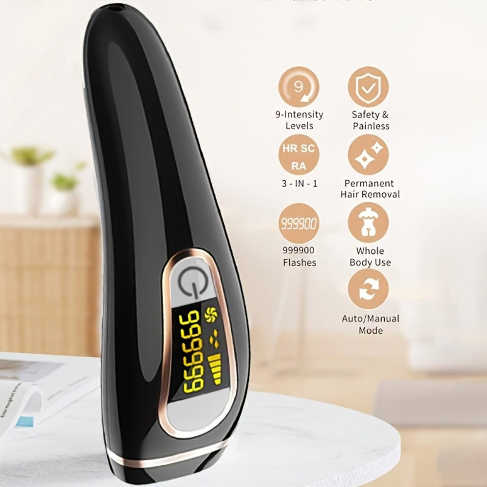 IPL Hair Removal Device LEFINEE Flagship Pro Cordless 999K Flashes — Painless Permanent Hair Remover for Women & Men, Adjustable Intensity Full Body Face Legs Bikini Underarms At-Home Use