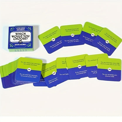 After Dinner Amusements Card Game Set with Four Mini Boxes and 200 Total Prompts Across Four Themes
