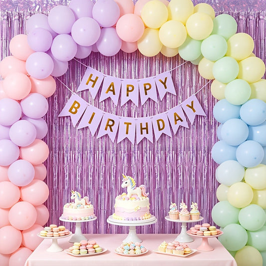 Party Decorations Five-Pack Metallic Tinsel Curtain Backdrop in Seven Color Options for Photo Areas