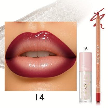 Lip Color and Liner Duo with Eight Recorded Shade Options from 14 Through 24 and Pink-Cap Tube