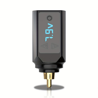 PS083 1200mAh RCA Tattoo Power Supply with LED Voltage Display, 3–12V Control and USB Charging