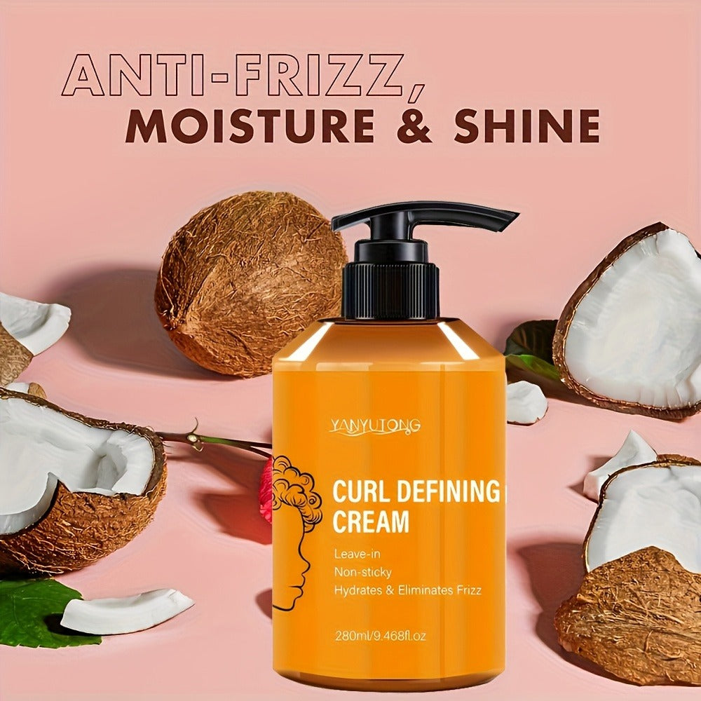 280ml Curl Styling Cream in Orange Pump Bottle with Argan Oil and Glycerin Listed in Product Record