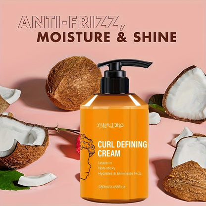 280ml Curl Styling Cream in Orange Pump Bottle with Argan Oil and Glycerin Listed in Product Record