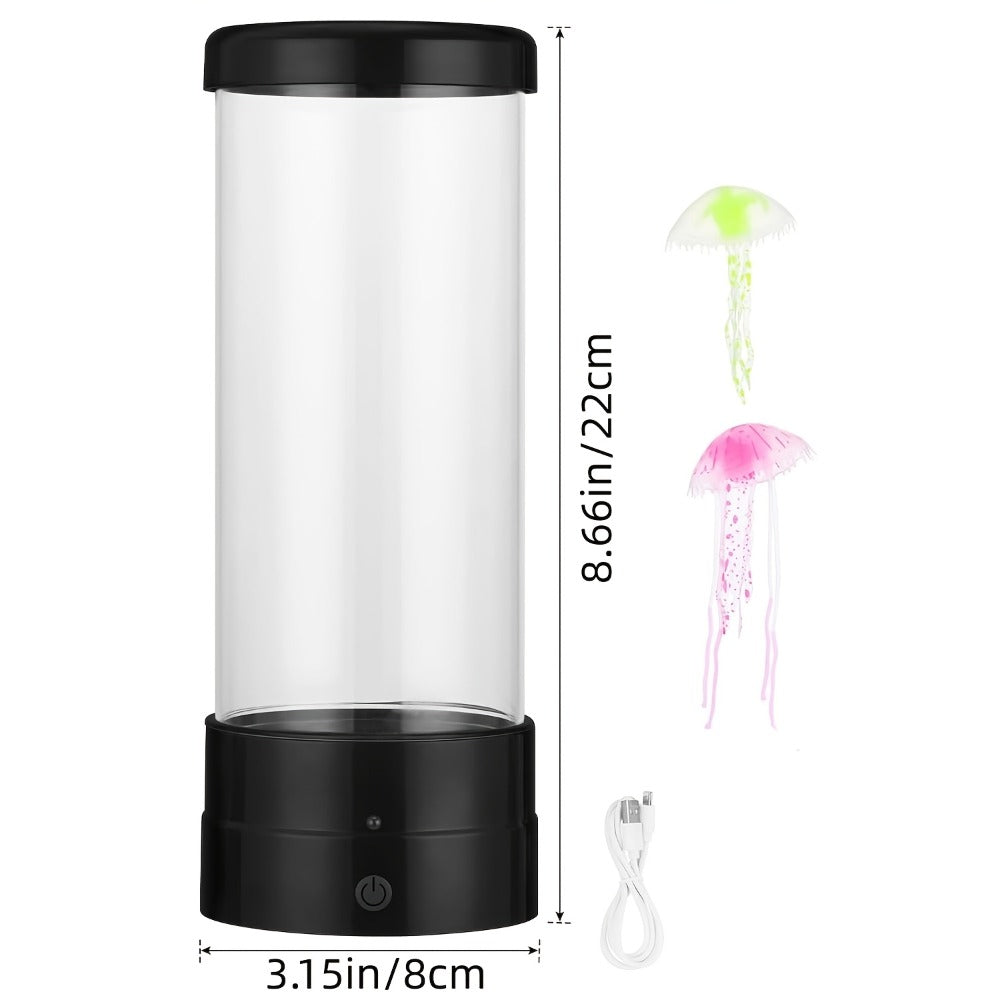 Jellyfish Lamp LED Floating 7 Color Mood Light | Electric Fantasy Jellyfish Tank Table Lamp for Home & Office Decor – Ambient Night Light Gift for Men, Women & Mother's Day