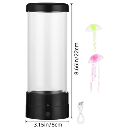 Jellyfish Lamp LED Floating 7 Color Mood Light | Electric Fantasy Jellyfish Tank Table Lamp for Home & Office Decor – Ambient Night Light Gift for Men, Women & Mother's Day