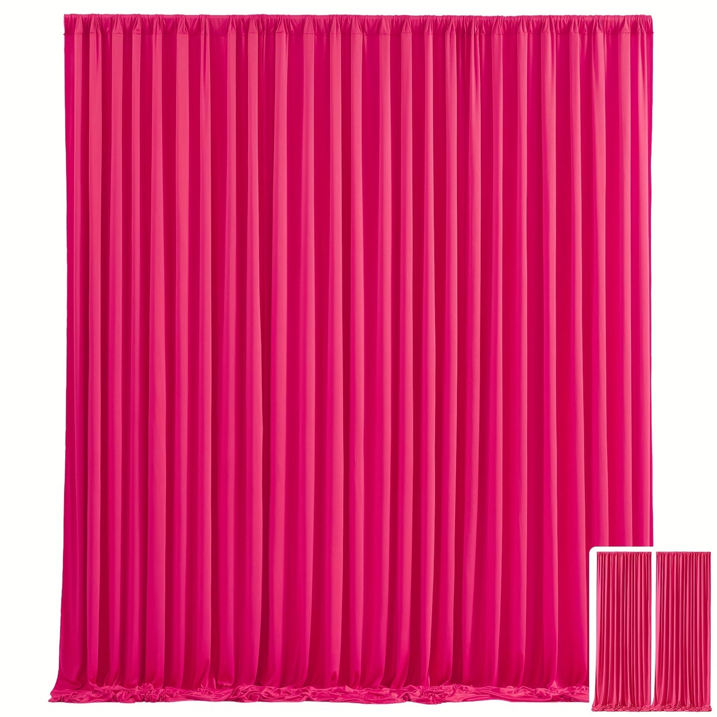 Two-Piece Photography Backdrop Curtain Set with 150 cm Width and 215 cm or 300 cm Height Options
