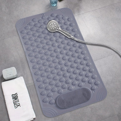 Non-Slip Bath Mat with Massage Texture Extra Large Shower Tub Mat Anti-Slip Bathtub Mat