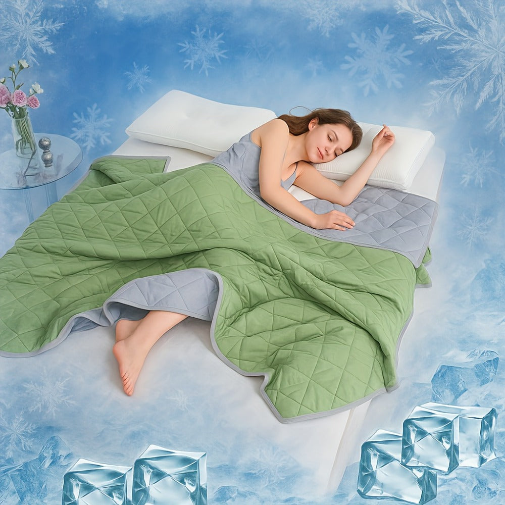 Solid-Color Double-Sided Summer Blanket in Six Colors with 28 Metric-Inch Size Combinations