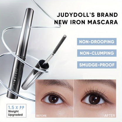 JUDYDOLL Mascara in Black or Brown with Curling or Precision Metal Applicator Designs and Slim Gray Tubes