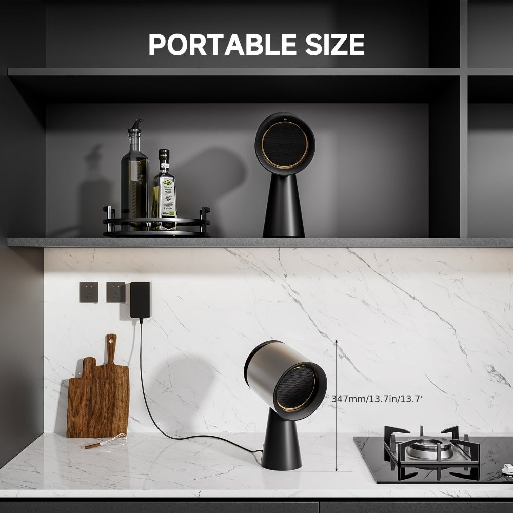 Desktop Range Hood 3-Speed Turbo Ventilation No Installation Required - AMZCHEF Portable for Home Cooking, Dining and Outdoor Meals